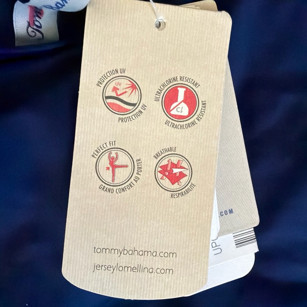 Tommy Bahama Navy Swimsuit - Picture 4 of 11